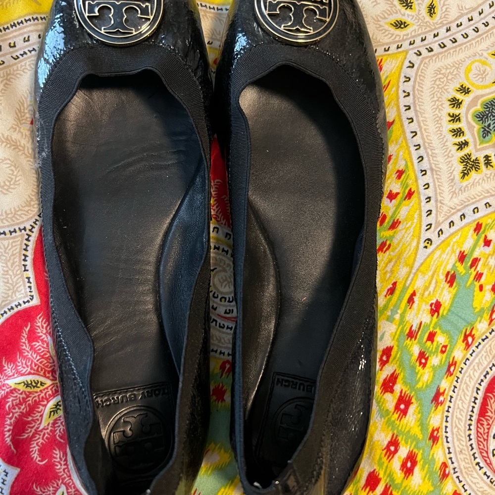 Tory Burch Black Flats Elegant Everyday Flats